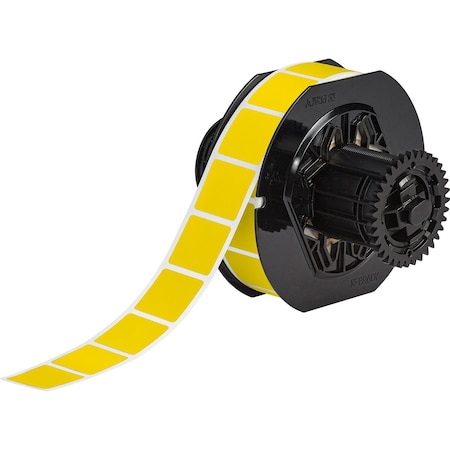 Brady B33 Series Weather Resistant Outdoor Polyester Labels 1 in H x 1 in W YL 1500/RL B33-179-8591-YL